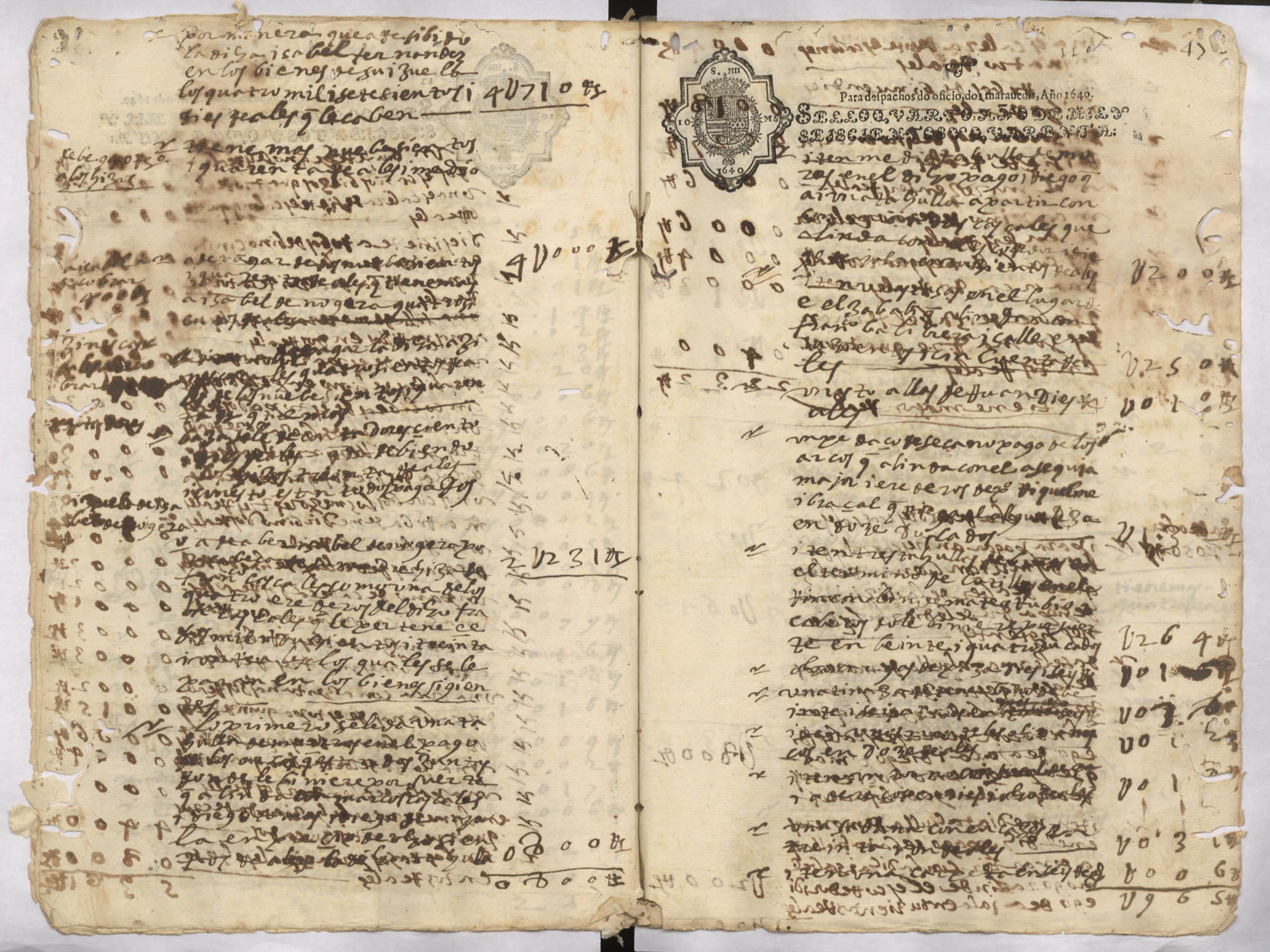 Registro de Pedro Abellán, Murcia de 1640.
